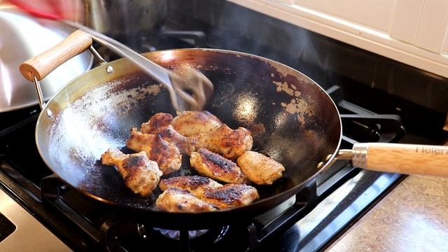 How To Make BBQ Chicken Wings In The Wok~Easy Cooking