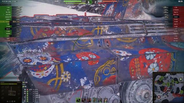 World of Tanks. Leopard 1. 17к урона. Игра против ботов. смотреть онлайн