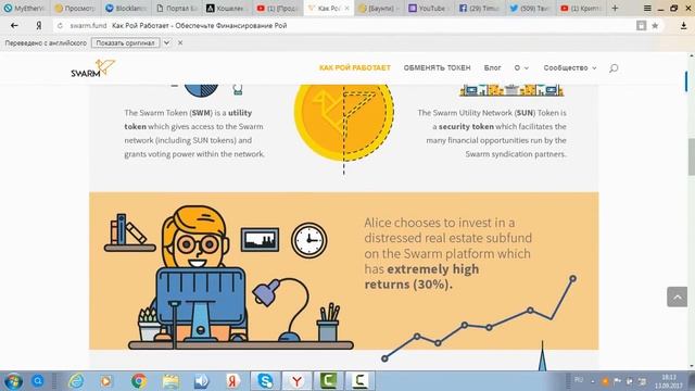 [ICO][Баунти]SWARM-Уникальная Кооперативная платформа для реальных активов! смотреть онлайн