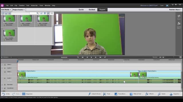 Premiere Elements 12 Video 2 Crop and Chroma Key смотреть онлайн