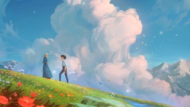 joe hisaishi (from howl's moving castle) - merry go round of life (pitched down + slowed + reverb) смотреть онлайн
