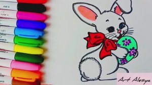 Рисую пасхального кролика! Рисунки на Пасху!