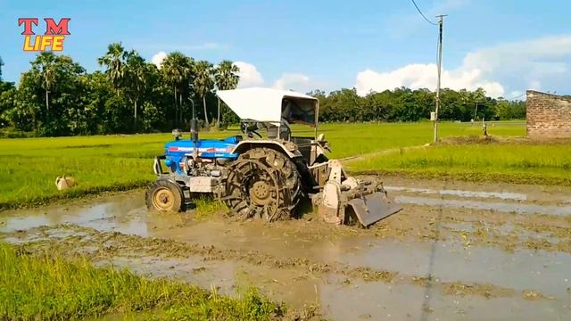 power euro 50 dumdar tractor।muddy fielded with shaktiman rotavator 👌👌👌 смотреть онлайн