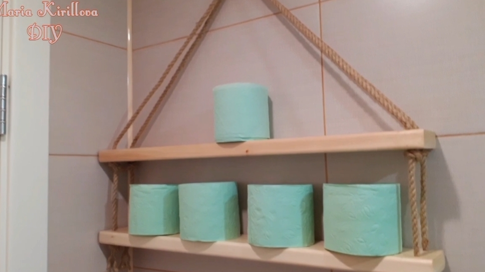 DIY Бюджетная полка из дерева и джута | полка своими руками смотреть онлайн