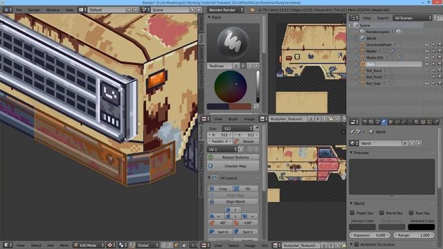 3d Pixel Art Rusty Van - Part 2: Modeling смотреть онлайн
