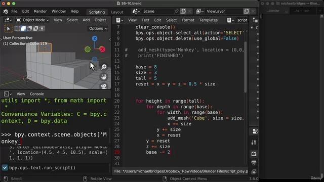 Udemy - Blender Python p2 смотреть онлайн