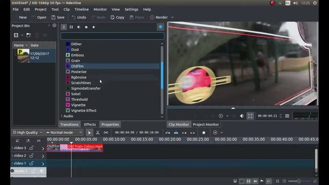 How To Create An Old Looking Film Using Kdenlive. смотреть онлайн