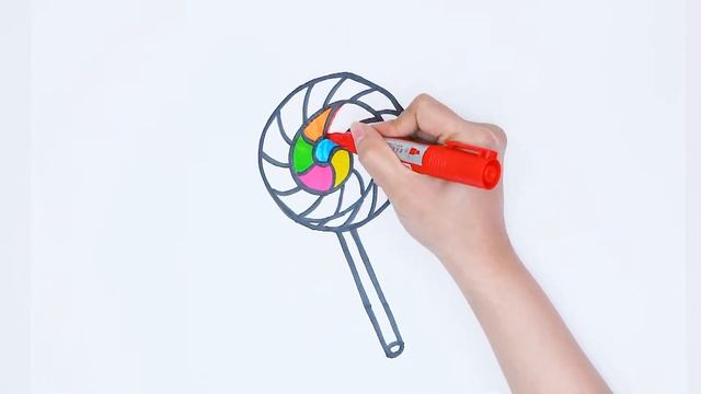 How to Draw a Cute Easy Lollipop for Kids Step by Step смотреть онлайн