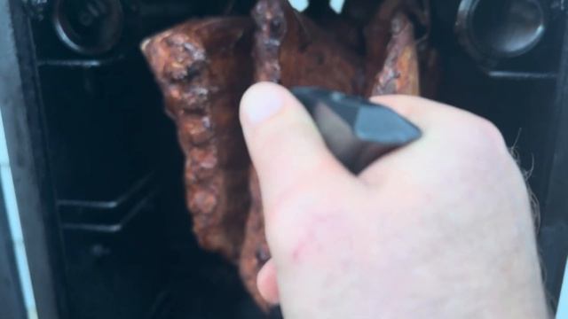 PORK ribs Smoked and Baked & Копчённые рёбрышки 🍖🍖🍖 #meat #smoke #barbecue #pork #ribs смотреть онлайн