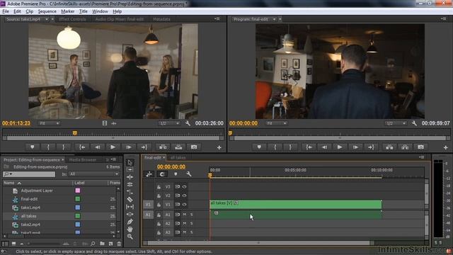 Adobe Premiere Pro CC Tutorial | Editing A Nested Sequence From The Source Monitor смотреть онлайн