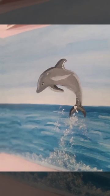 Dolphin 🐬 painting #shorts смотреть онлайн