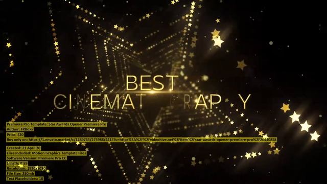 Star Awards Opener Premiere Pro | Premiere Pro Template | VideoHive 26440858 смотреть онлайн