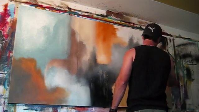 "Fade Away" By abstract Artist Gino Savarino. Original Modern Art - www.verybigart.com Fine Art смотреть онлайн