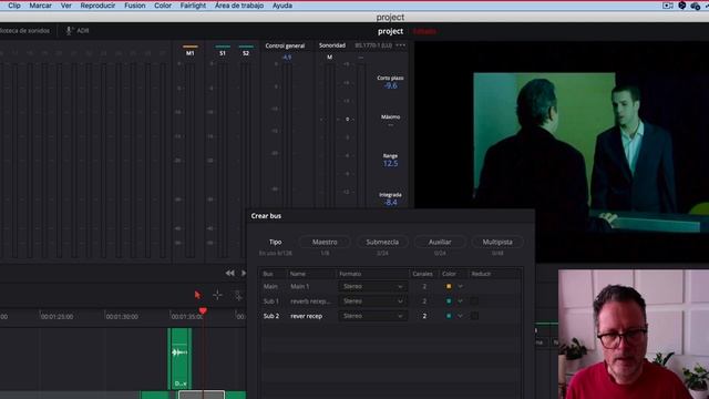 Diegetic Sound Class / Davinci Resolve. Create Bus For Reverb In Fairlight
