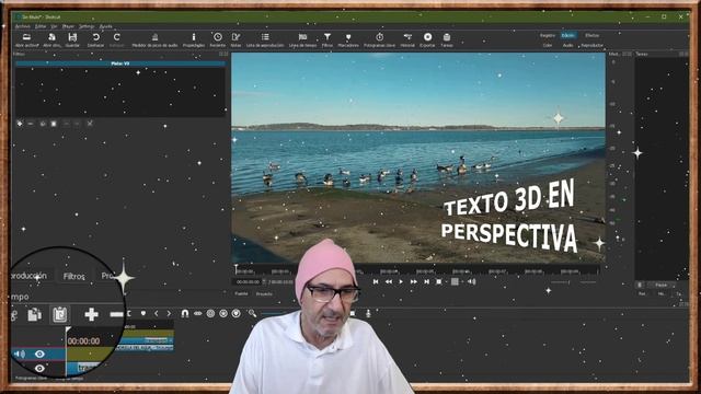SHOTCUT, TEXTO 3D EN PERSPECTIVA Y CON EFECTO DE BRILLO, смотреть онлайн