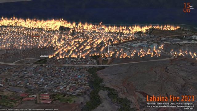Lahaina Fire 2023 up close (East View) смотреть онлайн