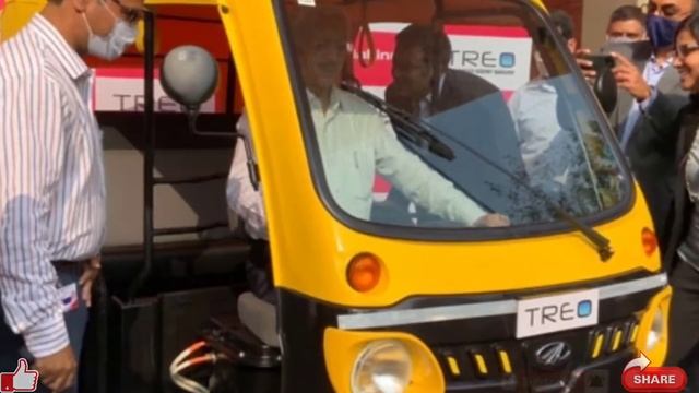 New Mahindra Electric Treo Auto 2022 Launched In Black & Yellow Colour || Details|Hindi смотреть онлайн