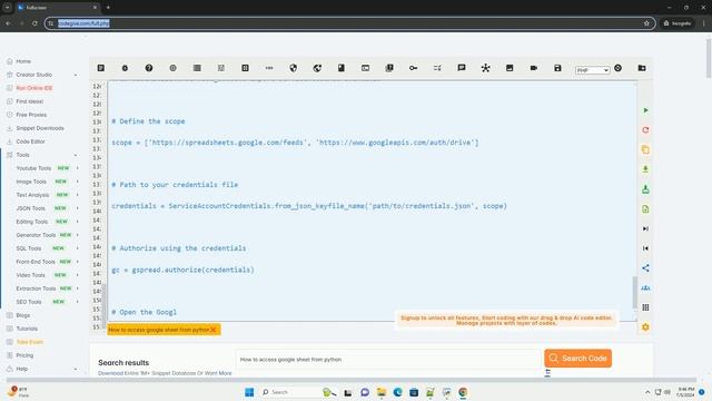 How to access google sheet from python смотреть онлайн
