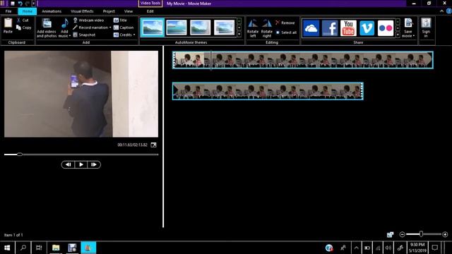 Video Editing Part 2 How to tream and split a video with Windows Movi_Maker with Screan Reader смотреть онлайн