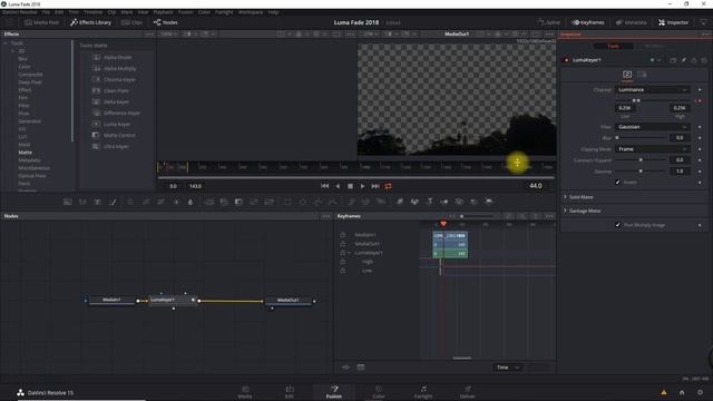HOW TO: Quick Luma Fade & Freeze NO PLUGIN | DaVinci Resolve 15 Tutorial смотреть онлайн
