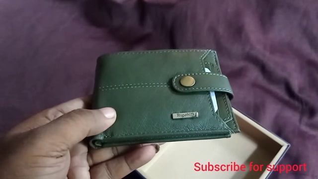 Rigohill Doger Olive Green Mens Leather Wallet | Leather Wallet for Men | RFID Mens Wallet смотреть онлайн