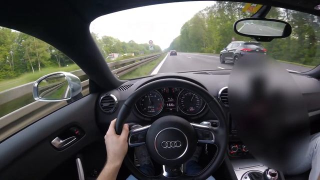 250 KM/H ON THE GERMAN AUTOBAHN (AUDI TTS 8J) смотреть онлайн
