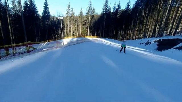 Санная трасса 14B - зима 2019 в ГК "Буковель" (Sleigh track 14B) смотреть онлайн