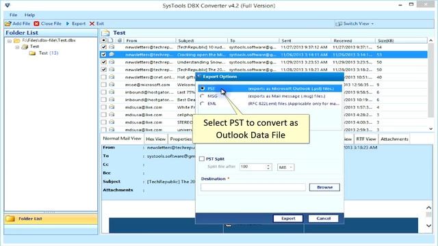 dbx to eml converter for Outlook Express to Window Mail смотреть онлайн