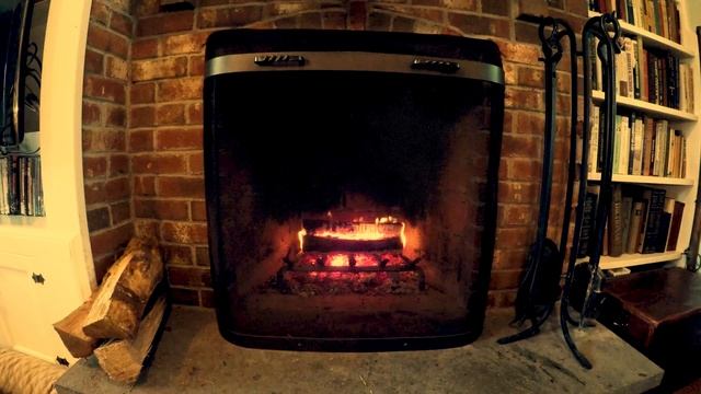 HD Time Lapse Classic Christmas Yule Log Fireplace смотреть онлайн