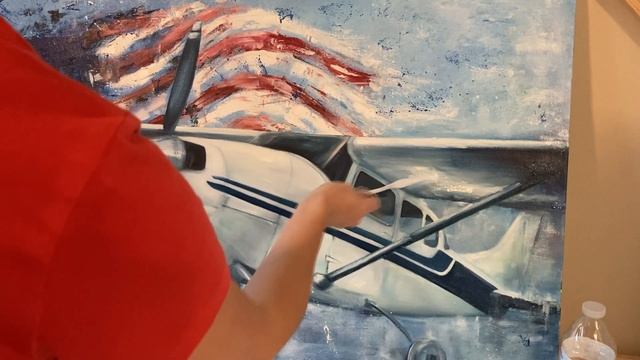 Airplane (Cessna) Painting In Oil