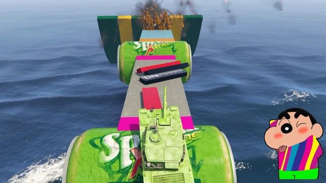 Dangerous TANK Ramp Challenge In GTA 5 | SHICHAN Vs DUDE