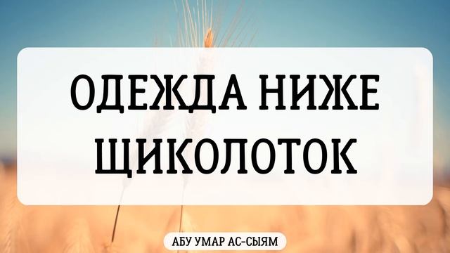 Одежда ниже щиколоток || Абу Умар Ас-Сыям смотреть онлайн