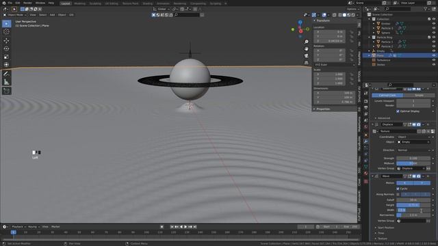 Blender | How To Make A Sci-fi Particle Ring Simulation In EEVEE + Wave Modifier | 4K TUTORIAL