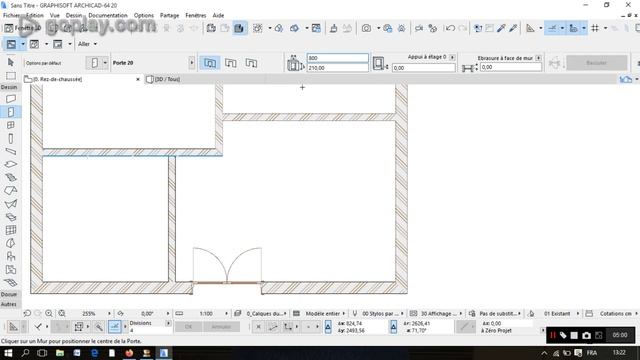Dessin un plan maison sur Archicad смотреть онлайн