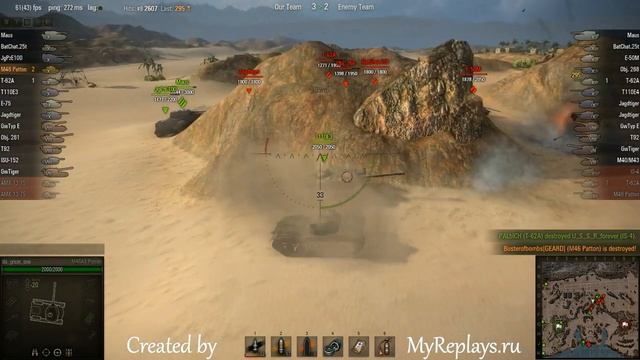 WOT: Airfield - M48A1 - 5 frags смотреть онлайн
