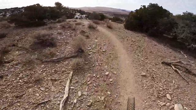 Pinyon Trail descent on a Canyon Dude Fatbike. Fast and flowy descent. смотреть онлайн