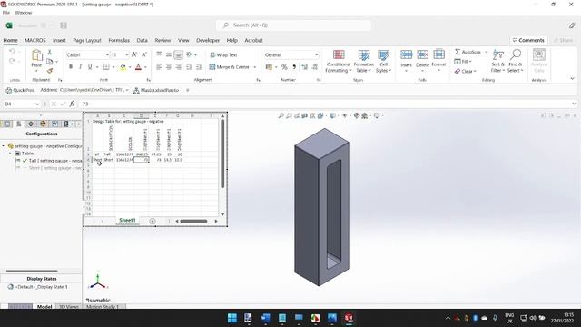 Adding Configurations in Solidworks смотреть онлайн