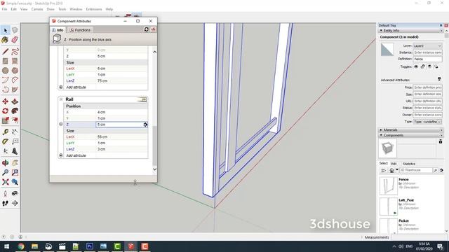 How to make a Dynamic Fence Sketchup : Copies Attribute Dynamic Components смотреть онлайн