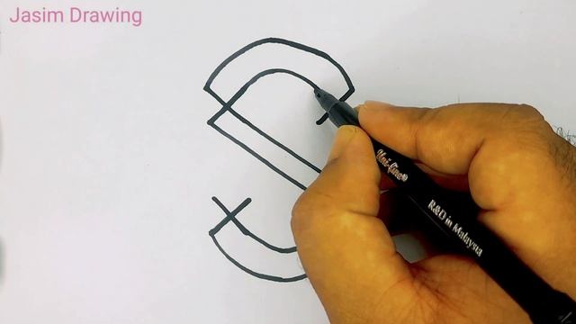 How to draw beautiful 3D S drawing from letter xxx | Easy letter Drawing video | drawing with lette смотреть онлайн