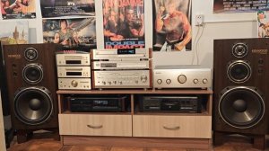Слушаем на топовой акустике - Kenwood LS-990HG - комплект от Yamaha:
Yamaha A-1000;
Yamaha CD-2000;