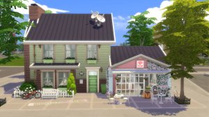 Семейный дом  Малый бизнес / The Sims 4 Строительство / Mulena Sims 4