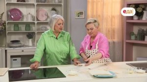 Торт «Наполеон» с брусничным кремом по-домашнему. Слоёные «язычки» и «бабочки» | Выпечка на пАру /54