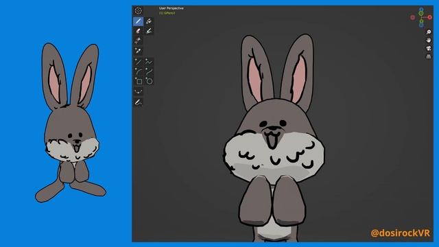 Happy New Year Rabbit with BLENDER Grease Pencil смотреть онлайн