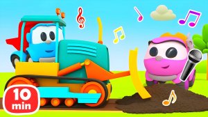Веселые песенки для малышей. Грузовичок Лева и друзья поют песенку про бульдозер