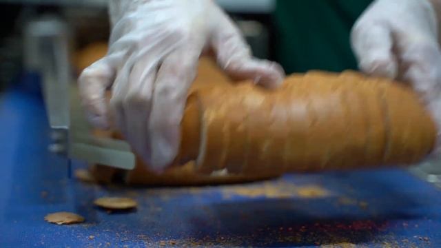 Производственная линия нарезки и упаковки хлеба