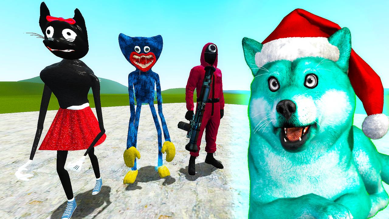 Мы нашли семья мультяшный кот, хагги вагги игра в кальмара в гренни онлайн, Granny Online Horror Gam смотреть онлайн