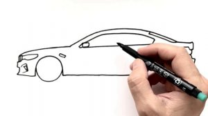 How to draw a BMW M5 F90 - Bmw M5 Car Drawing Easy