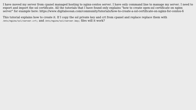 Export and import ssl certificate from cpanel to self manage hosting смотреть онлайн