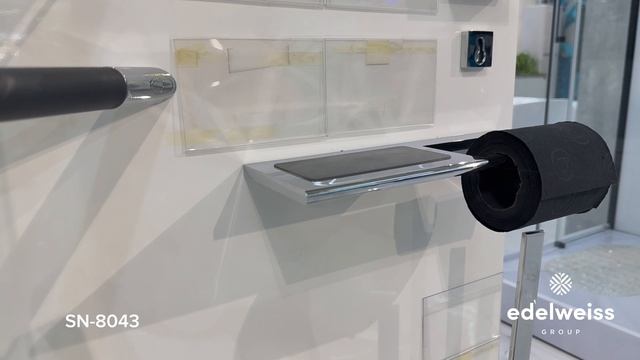 Держатель туалетной бумаги с полочкой Black & White SN-8043 смотреть онлайн