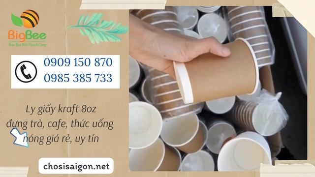 Ly giấy đựng trà, cafe, thức uống nóng 8oz kraft nâu uy tín, giá rẻ смотреть онлайн